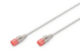 DIGITUS CAT 6 U/UTP Slim Patchkabel, 3m, grau