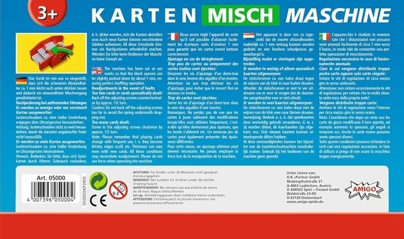 Amigo 5000, kortų maišytuvas, raudonas