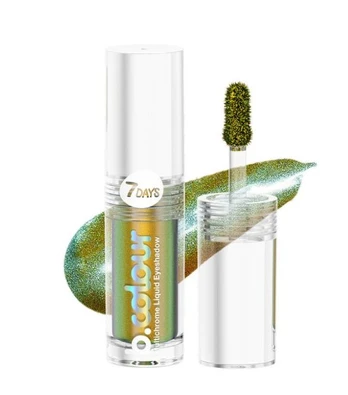 7DAYS B.COLOUR Multichrominiai skysti akių šešėliai 04 Emerald, 1,5 ml