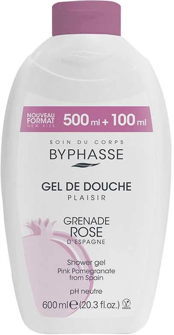 Byphasse Plaisir Gel De Ducha Granada Rosa, 600 ml