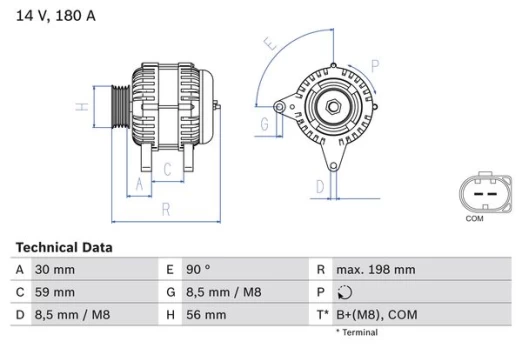 BOSCH 0 986 081 930 Alternator