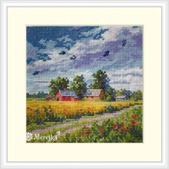 Merejka Kryželiu siuvinėjimo rinkinys „Vasara“, 11,5×11,5 cm