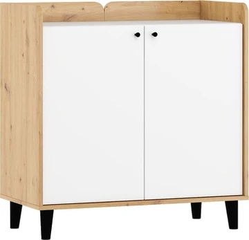 Komoda Meblocross Dolce Dol-05 2D, ruda/balta