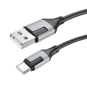 USB kabelis Borofone BX101 USB-A to USB-C 1.0m juodas kaina