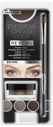 Antakių pomada Revers Eyebrow Cream Liner 03 Brown, 8 ml kaina