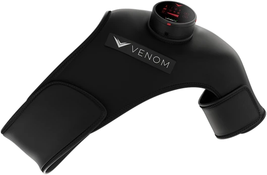 Venom Shoulder Left - šildantis ir vibruojantis kairiojo peties diržas