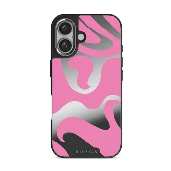 Ride The Wave - iPhone 16 Case, Elite Mirror Dark (MagSafe) / Silver