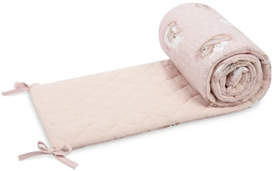 Sensillo CRIB BUMPER MUSLIN BEAR AND RABBIT