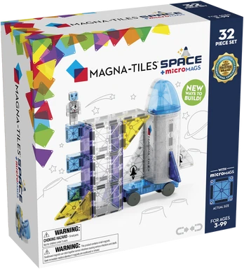 MAGNA-TILES MICROMAGS Konstruktorius „Kosmosas“, 32 det.