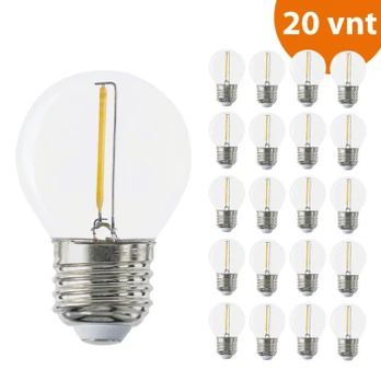 Led lemputė 1 W E27 (G45) GLOW modeliui (20 vnt)