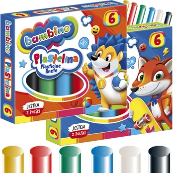 Plastelinas Bambino, 6 spalvos