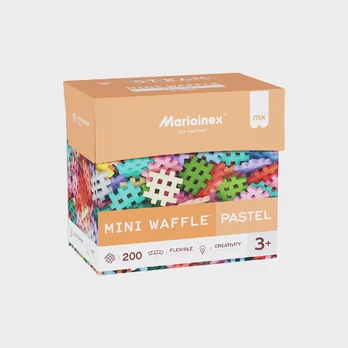 Marioinex *****Klocki waffle mini pastel 200el 08396