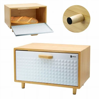 CHLEBAK BAMBUSOWY POJEMNIK NA PIECZYWO BRUNBESTE BB-4251 Baltas
