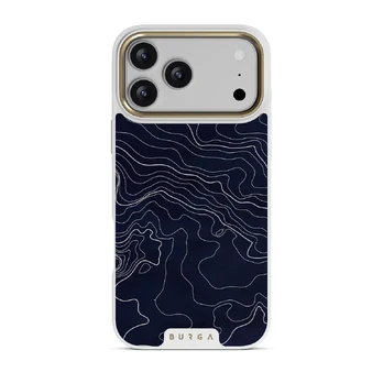 Drifting Shores - Line Art iPhone 17 Pro Max Case, Elite Light (MagSafe) / Gold