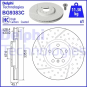 Stabdžių diskas DELPHI BG9383C kaina