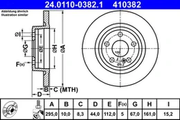 ATE 24.0110-0382.1 Brake Disc kaina