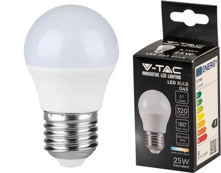 V-tac 3,7W LED lemputė E27, G45, 3000K