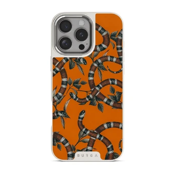 Bitter Apricot - Snake iPhone 16 Pro Max Case, Elite Light (MagSafe) / Silver