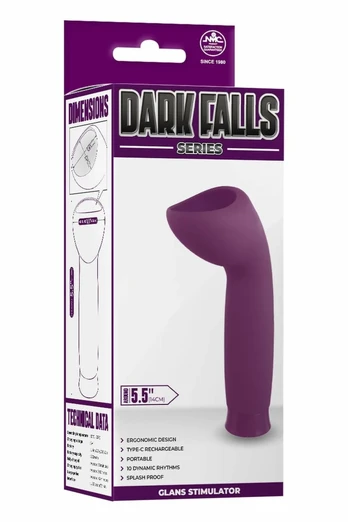 NMC 5.5 Inch Rechargeable Silicone 10-Mode Intimate Glans Device Purple