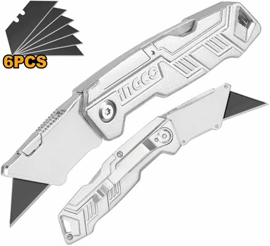 Ingco HUK6236 Working knife with replaceable blade 19mm 6x blade