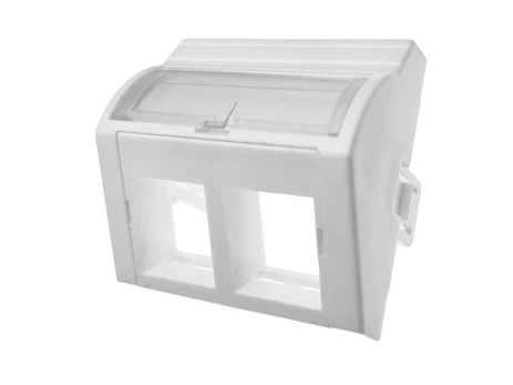 Alantec Adapteris 45x45 2xRJ45 (išgaubtas kampinis)