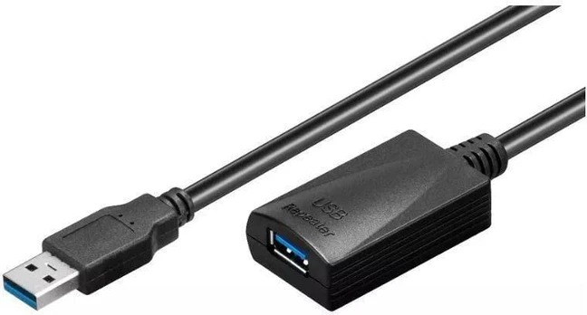 Kabelis USB MicroConnect USB-A - USB-A 15 m Juodas (USB3.0AAF15A)