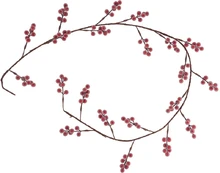 Garland Sugar Berries. 150 cm kaina