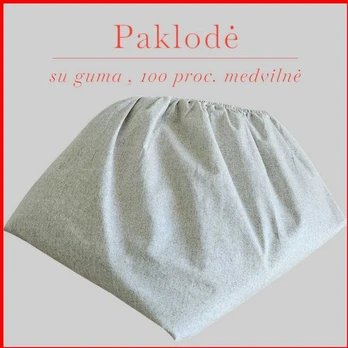Paklodė su guma - 100x200+30cm.