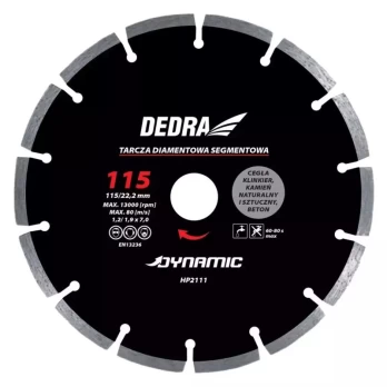 Dedra segmentuotas dinaminis 250 mm 25,4 mm diskas (HP2117E)