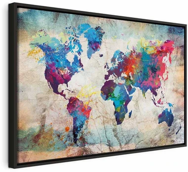 Artgeist Paveikslas - World Map: Colourful Madness
