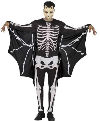 Fiesta Flagermus skelet kostume