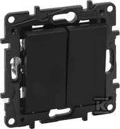 Legrand „Niloe Step 10A“ žvakės jungiklis – juodas 863505B