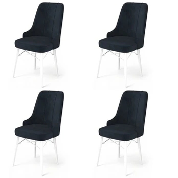 Kėdės rinkinys (4 vienetai) Pare - Anthracite, White