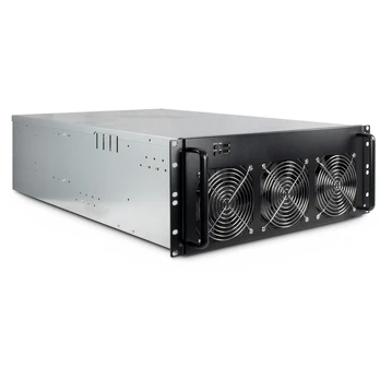 Inter-Tech 88887236 computer case Rack Juodas, Pilkas