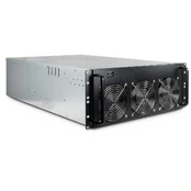 Inter-Tech 88887236 computer case Rack Juodas, Pilkas kaina