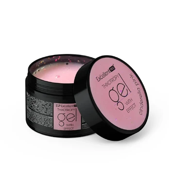 EXCELLENT PRO_ Thixotropy Gel With Effect żel budujacy Cinderella Pink 15g