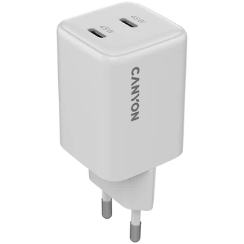 CANYON charger CU45AC GaN 45W 2xPD EU White