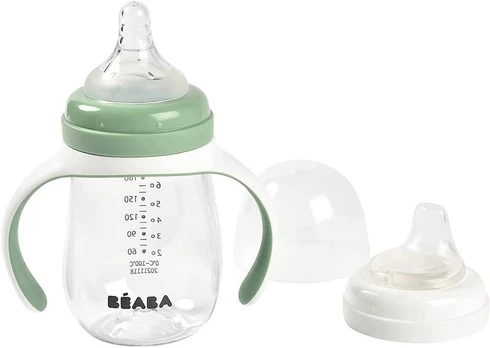 BEABA MOKOMASIS BUTELIUKAS-GERTUVĖ 2IN1, 210 ML, SAGE Žalias