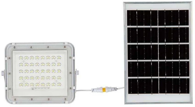 V-tac 10W LED prožektorius su saulės baterija, baltas, 6400K