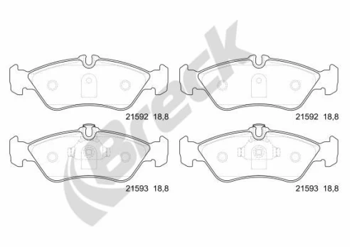 BRECK 21592 00 705 10 Brake pad set