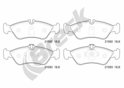 BRECK 21592 00 705 10 Brake pad set kaina