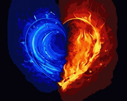 Tapybos rinkinys "Ice and fire"