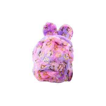 Lean Plüschrucksack Ohren Gold Sterne Kinder Lila Rosa