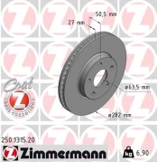 Stabdžių diskas ZIMMERMANN 250.1315.20 kaina