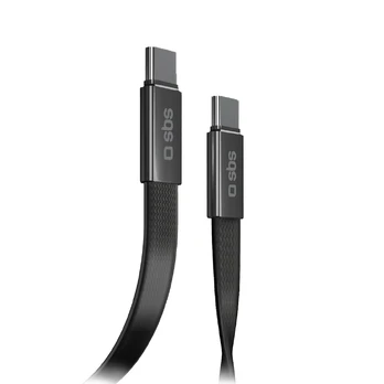 SBS Slim charging and data cable, 60 W, 1 m, USB-C, juodas - Laidas