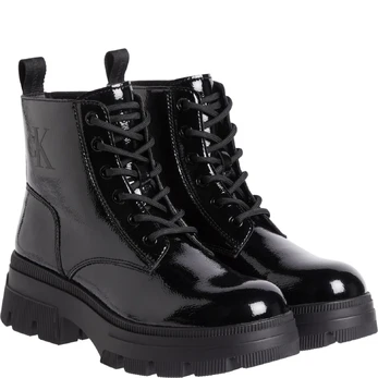 Aulinukai moterims, Juoda, Chunky combat laceup boot