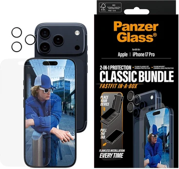 PanzerGlass - 2-in-1 Classic Bundle - iPhone 17 Pro - w. FASTFIT IN-A-BOX