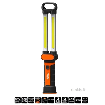 Neo Tools Dirbtuvių lempa įkraunama 500 lm COB LED