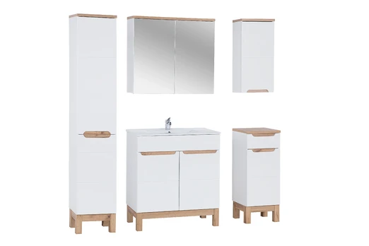 Vonios baldų komplektas Bali White, 80 cm