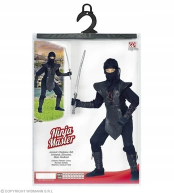 Kostiumas "juodas Drakonas" Ninja, 140 cm